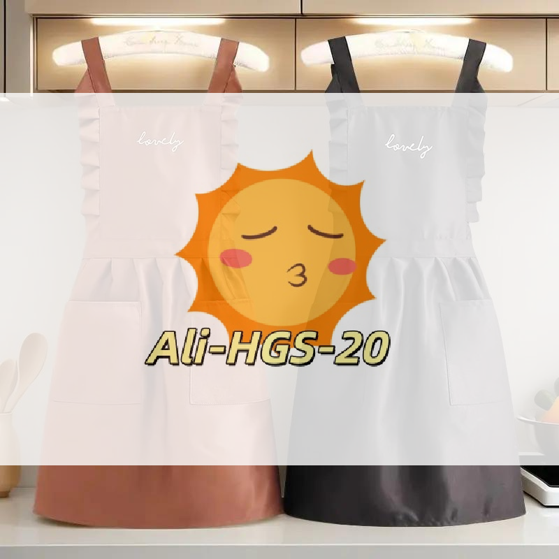 Mom'S Home Cooking - Ruffle Trim Kitchen Apron Cute Polka