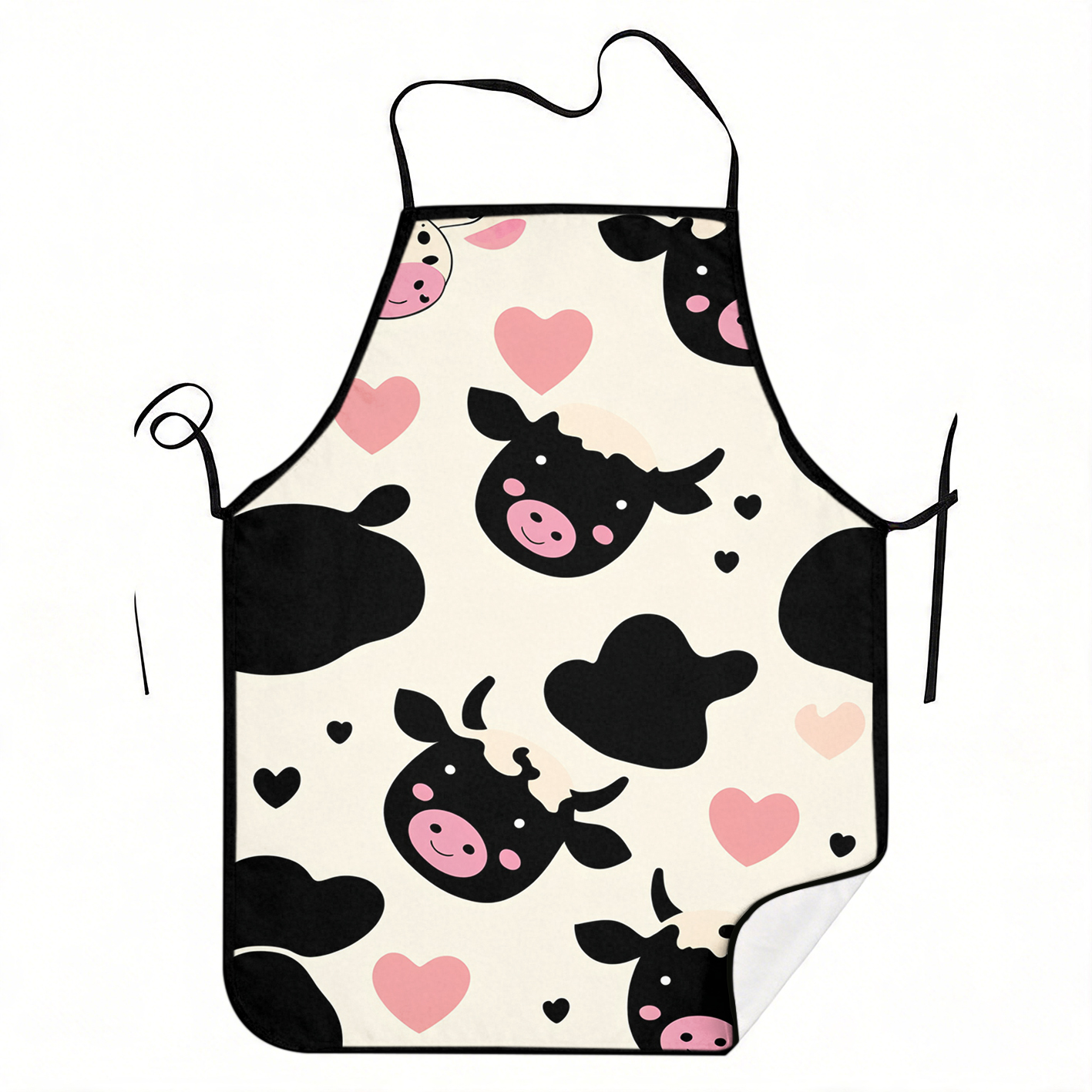 Cow Print MOM Letter Apron, St - Mom'S Home Cooking のレビューと価格