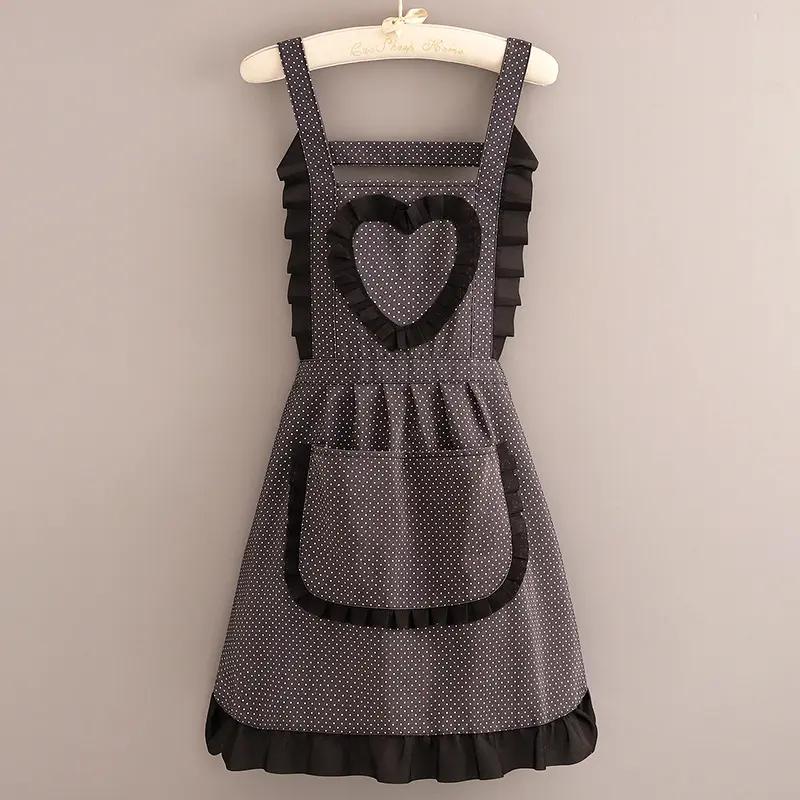 Ruffle Trim Kitchen Apron Cute - Mom'S Home Cooking のレビューと価格