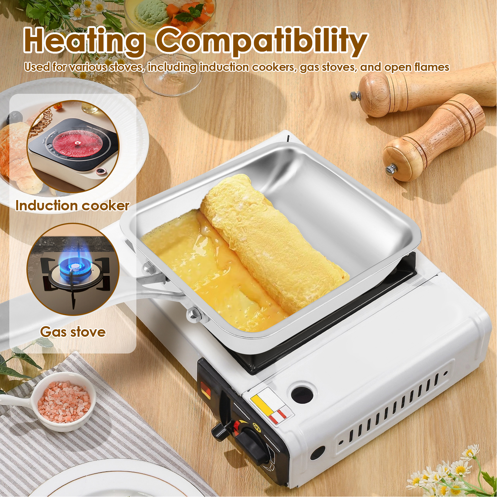 Tamagoyaki Pan Stainless Steel - Crepe Pan Nonstick のレビューと価格